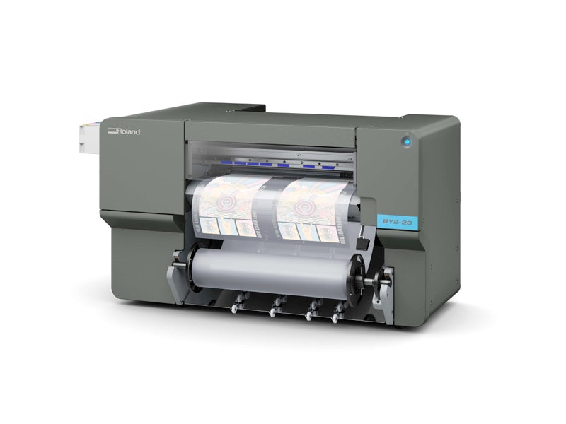 Side profile of the Roland VersaSTUDIO BY2-20 20-inch DTF printer
