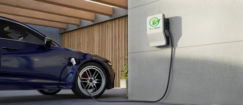 Electric vehicle charger housing decorated on a CO-300i-F2