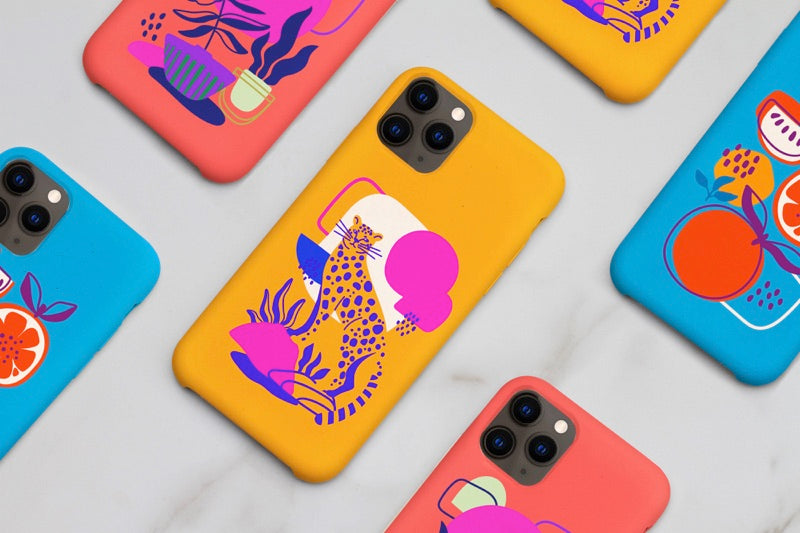 Phone cases printed directly on a Roland CO-300i-F2