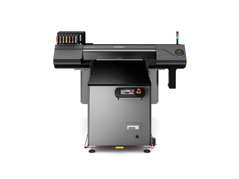 Roland VersaOBJECT CO-300i-F2 UV-LED flatbed printer, front view