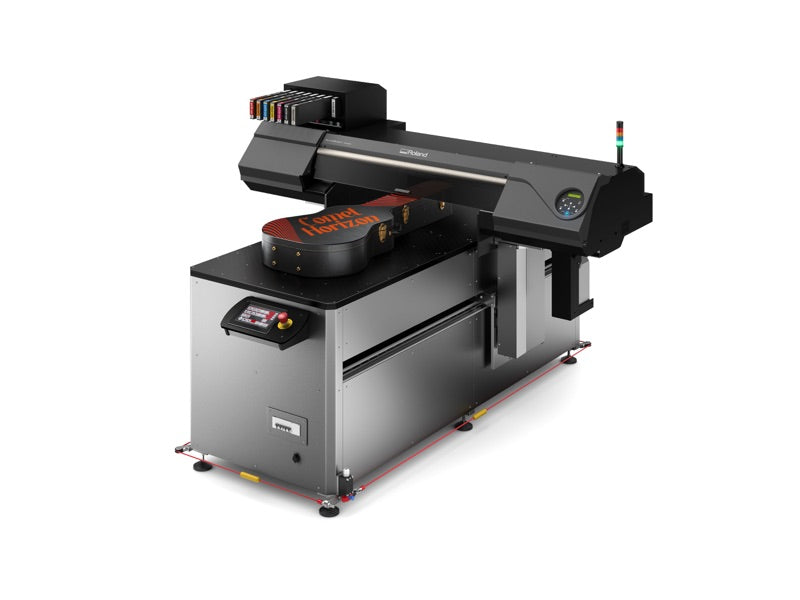 CO-300i-F2 printing directly onto a guitar case