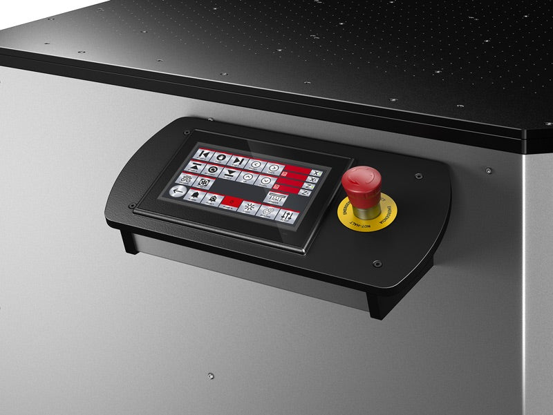 CO-300i-F2 touch panel integrated into the printer table