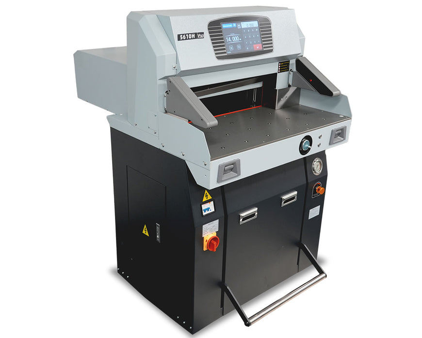 Boway Model 5610H Programmable Hydraulic Cutter, 22" Wide.