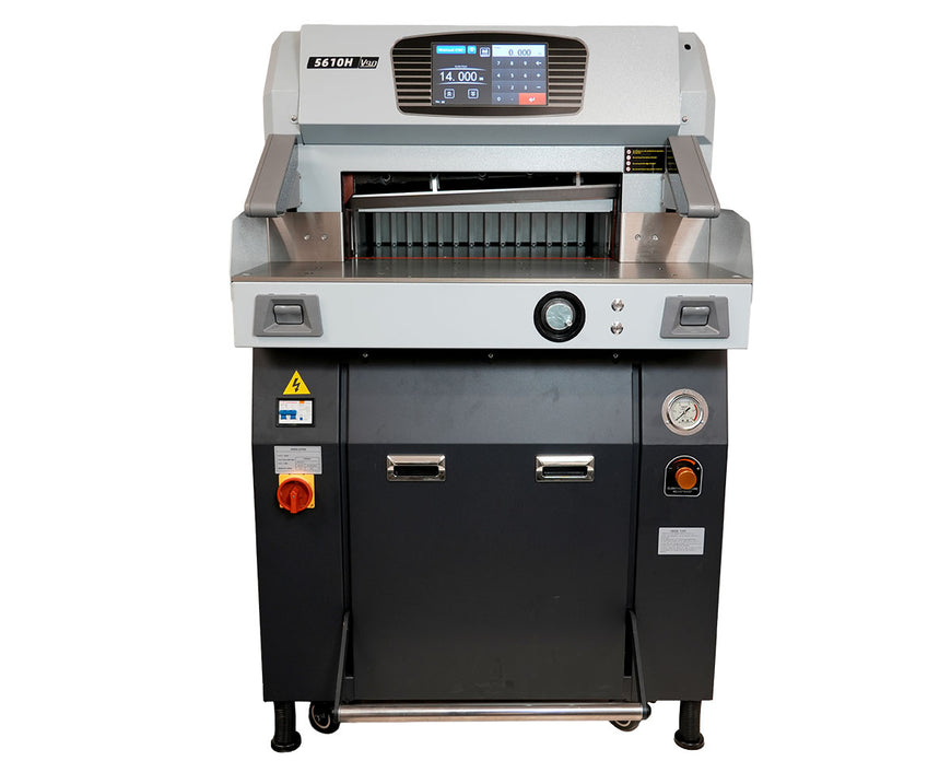 Boway Model 5610H Programmable Hydraulic Cutter, 22" Wide.