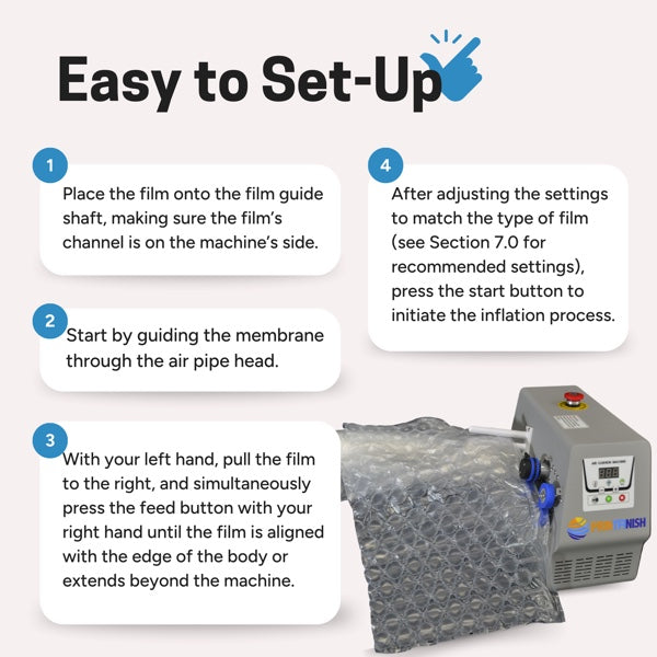 Air Cushion Machine D-60 Set-Up Guide