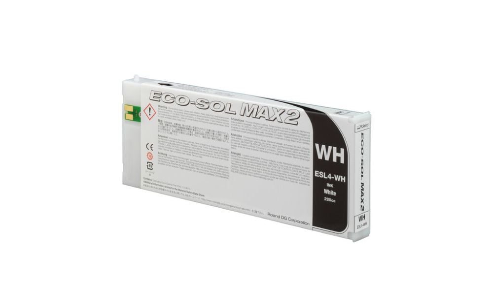 Roland Eco-Sol MAX 2 ESL4 ink, white, 220 ml cartridge