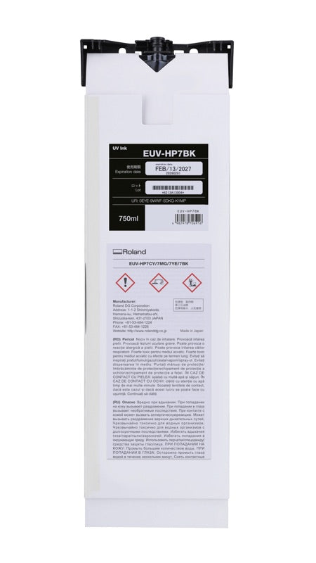 Roland EUV-H ink, black 750 ml pouch