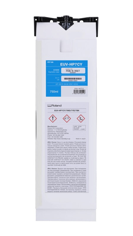 Roland EUV-H ink, cyan 750 ml pouch
