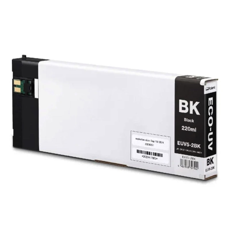 Roland ECO-UV5 ink, black, 220 ml cartridge