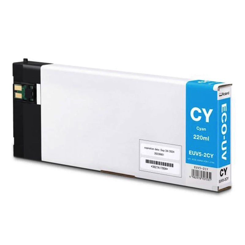 Roland ECO-UV5 ink, cyan, 220 ml cartridge