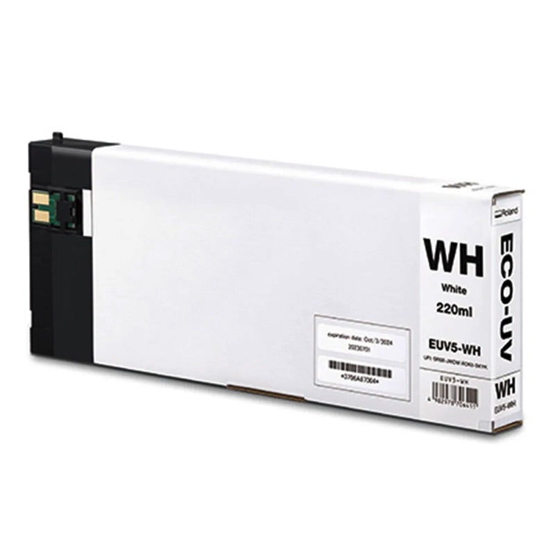 Roland ECO-UV5 ink, white, 220 ml cartridge