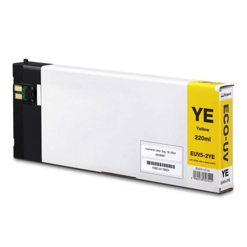 Roland ECO-UV5 ink, yellow, 220 ml cartridge