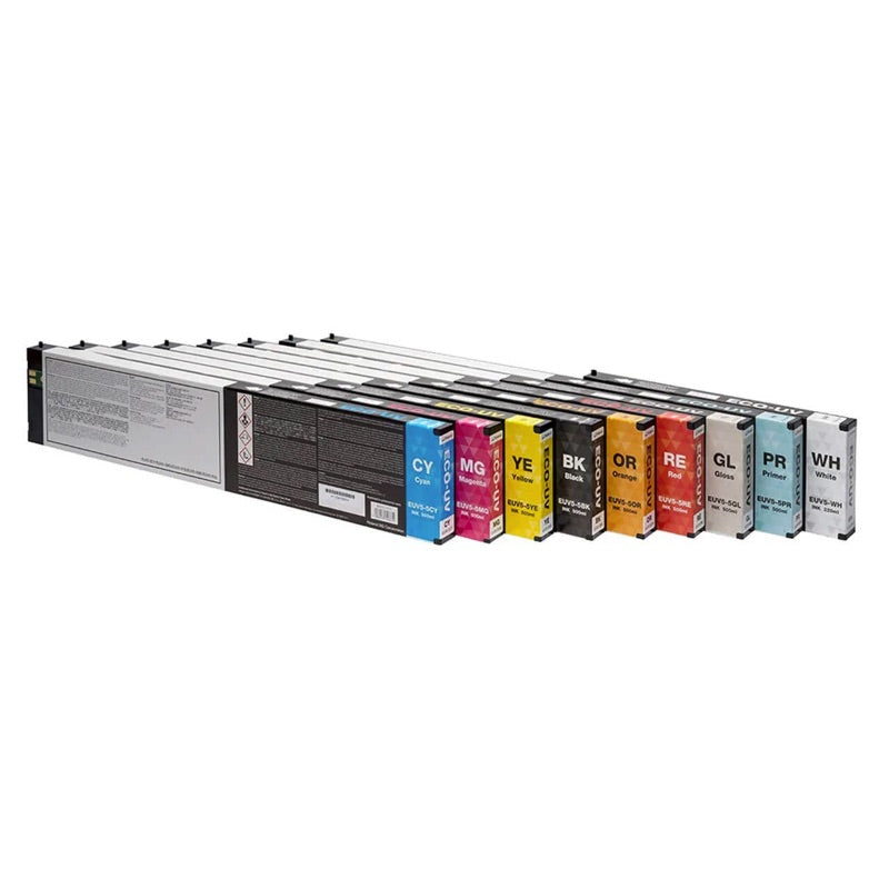Roland ECO-UV5 ink, full set of 500 ml cartridges