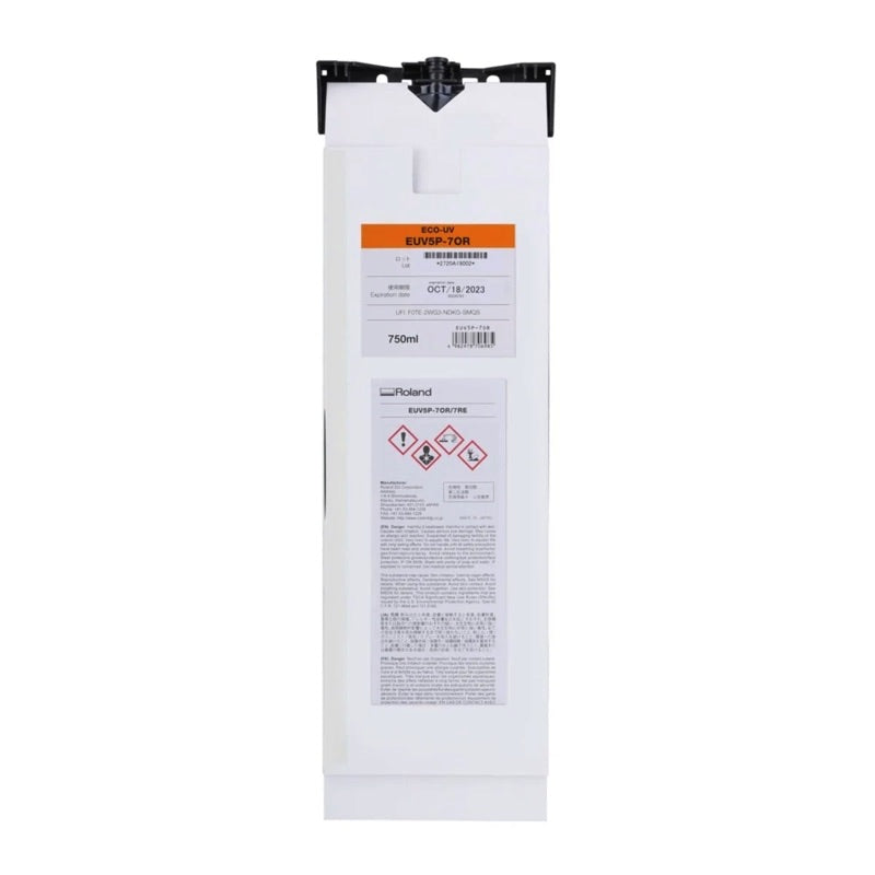 Roland ECO-UV5 ink, orange, 750 ml pouch