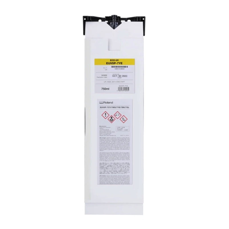 Roland ECO-UV5 ink, yellow, 750 ml pouch