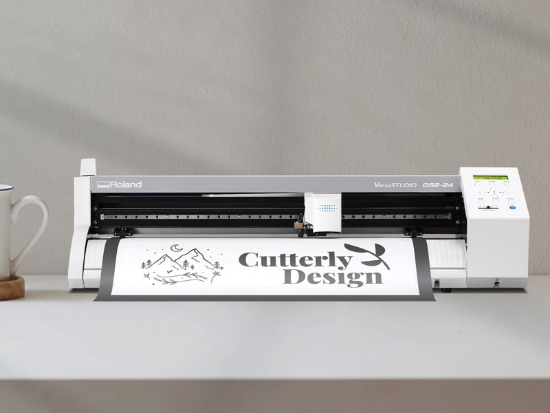 GS2-24 vinyl cutter in a workshop setting