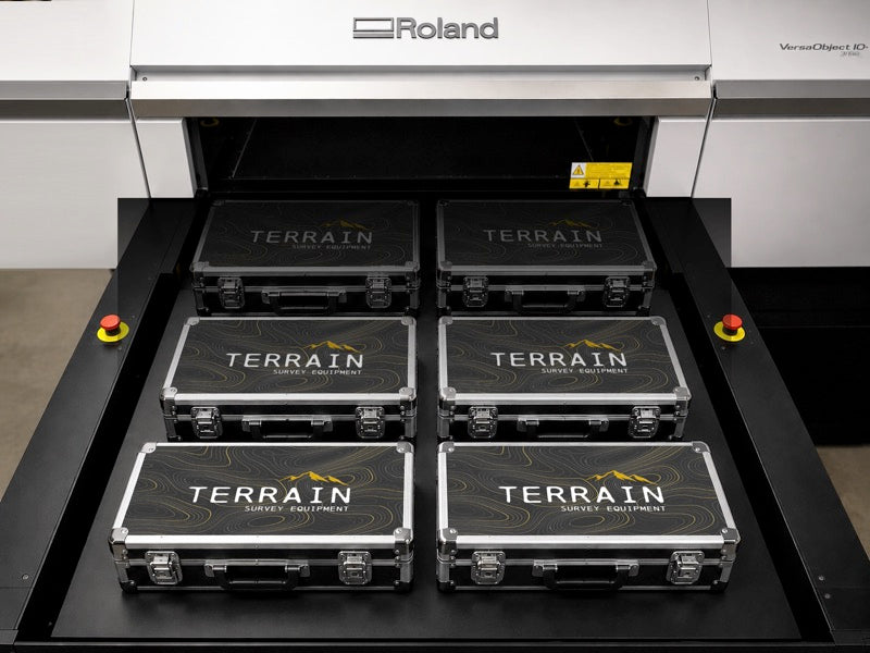 Rugged equipment cases printed on the IO-300 flatbed