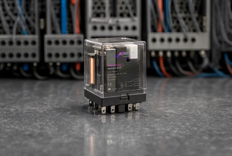 Industrial relay housing printed with the IO-300 UV flatbed