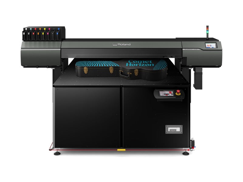 Roland VersaOBJECT LO-640-F3 large-format UV-LED flatbed printer, front view