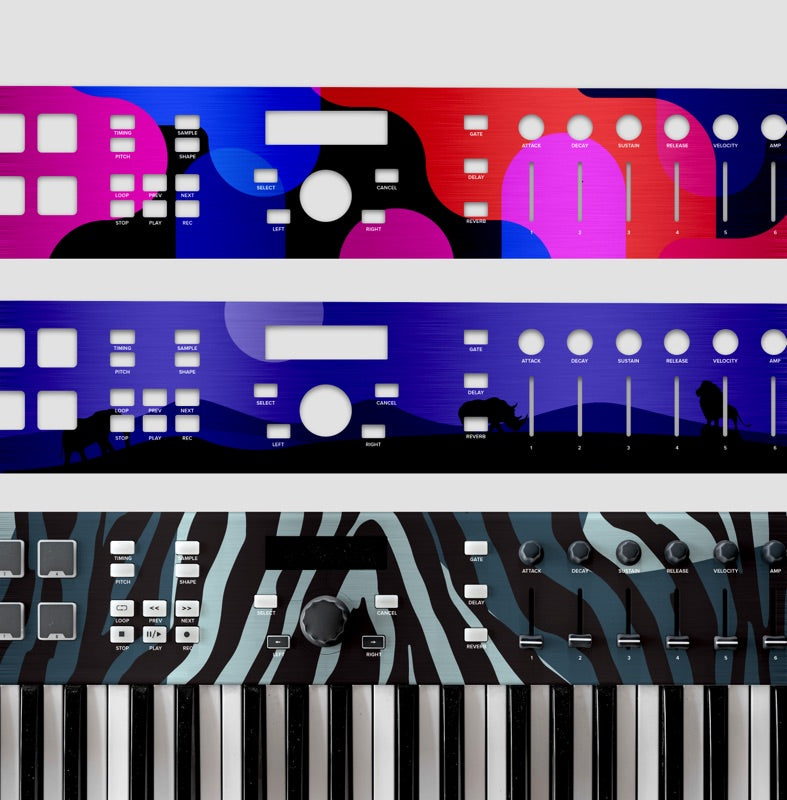 Keyboard keycaps printed on the Roland MO Series