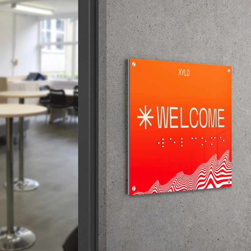 Rigid signage printed on the Roland MO Series UV flatbed
