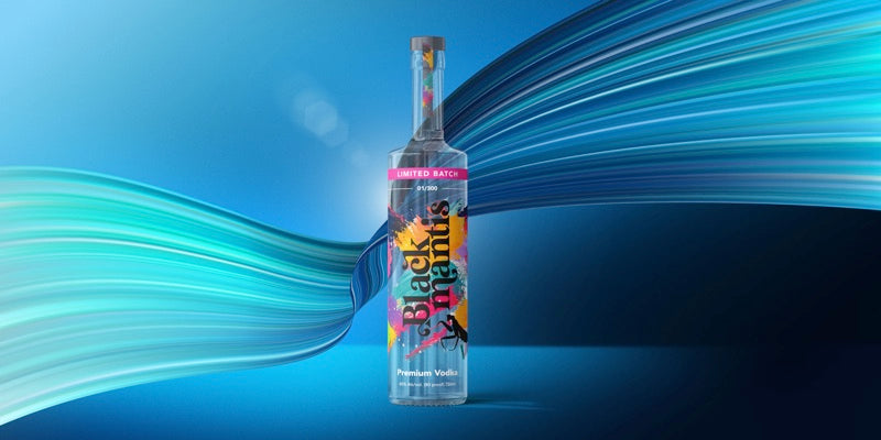 Spirit bottle printed with the RC-300c