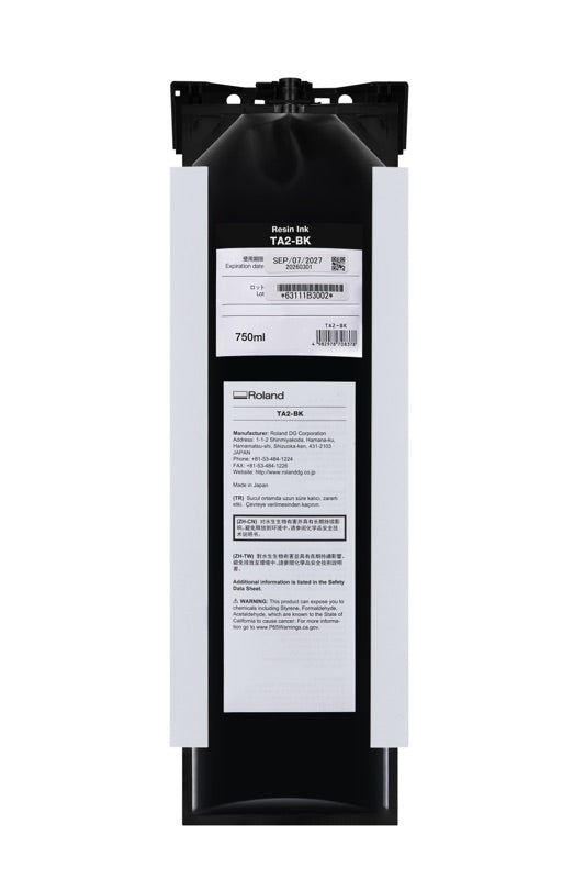 Roland TA2 latex ink, black 750 ml pouch