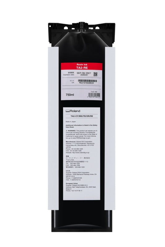Roland TA2 latex ink, red 750 ml pouch