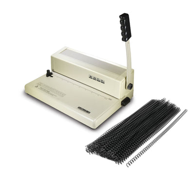 S12 Spiral Coil Binding Machine - Free box of plastic coils 6mm